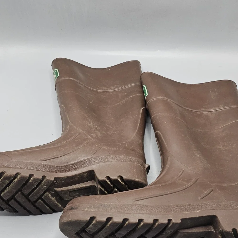 Vintage The Northerner Servus Rubber Boots Muck Slip Ons Brown Sz 12 Made In USA